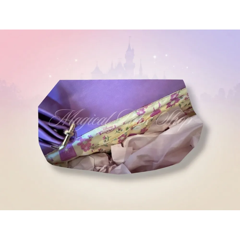 Bolso Loungefly Raiponce floral – Bolso bandolera Disney Tangled broche de sol