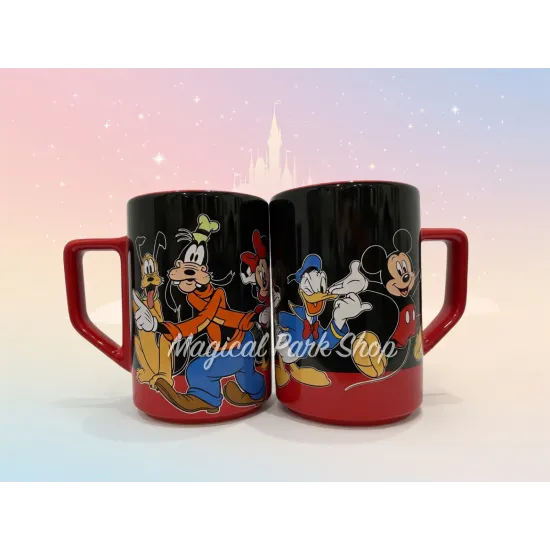 Tasse noire et rouge Disney Mickey & Friends -Disneyland Paris