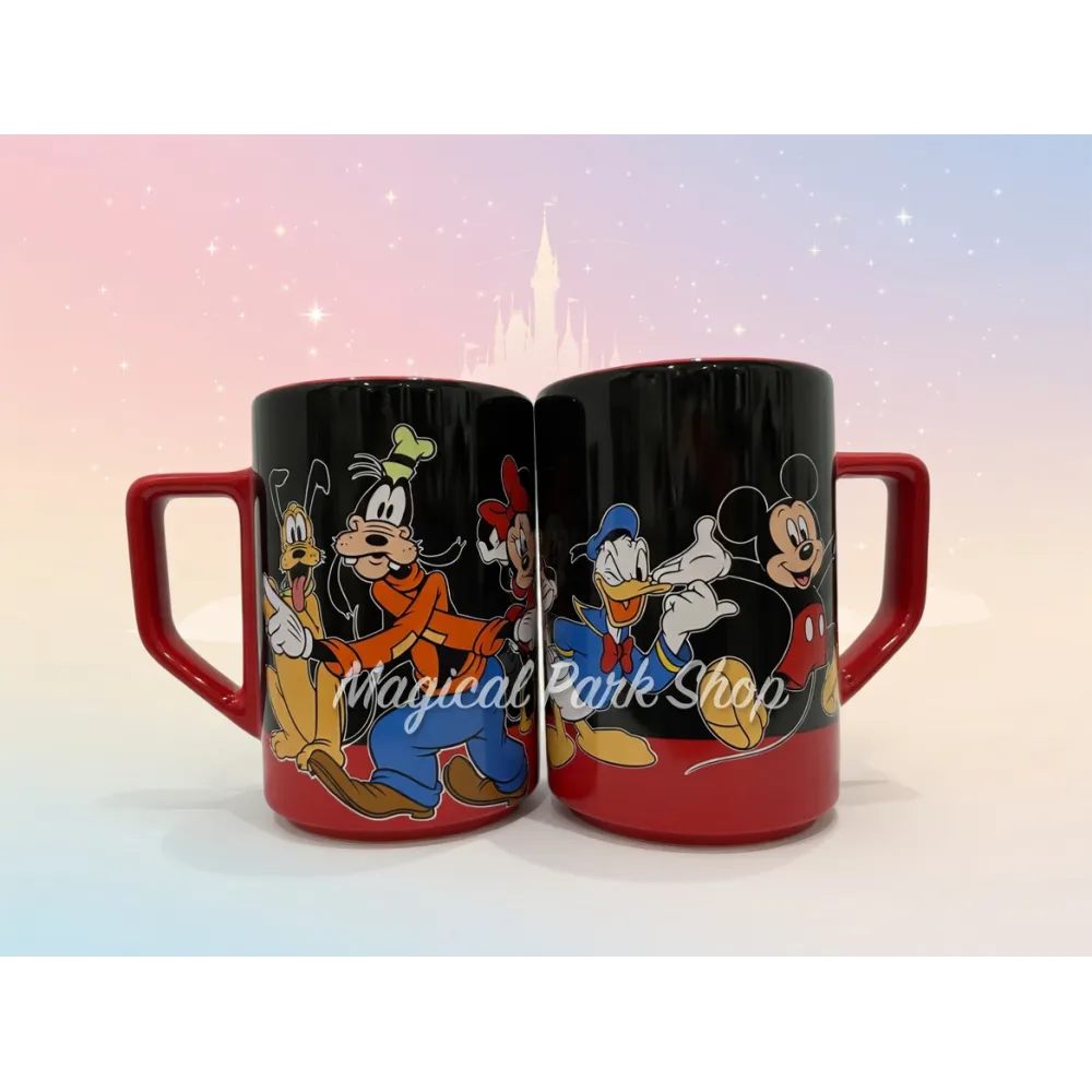 Schwarze und rote Disney Mickey & Friends Tasse - Disneyland Paris