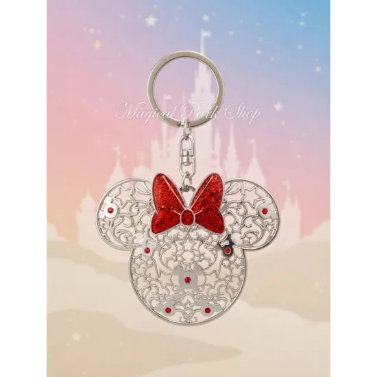 Schlüsselanhänger Minnie Mouse roter Spitze – elegantes Disney