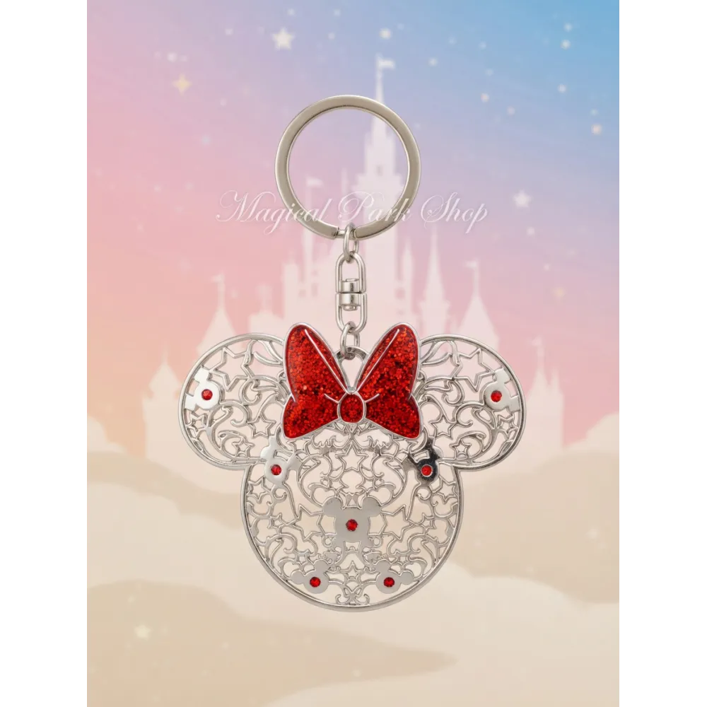 Schlüsselanhänger Minnie Mouse roter Spitze – elegantes Disney