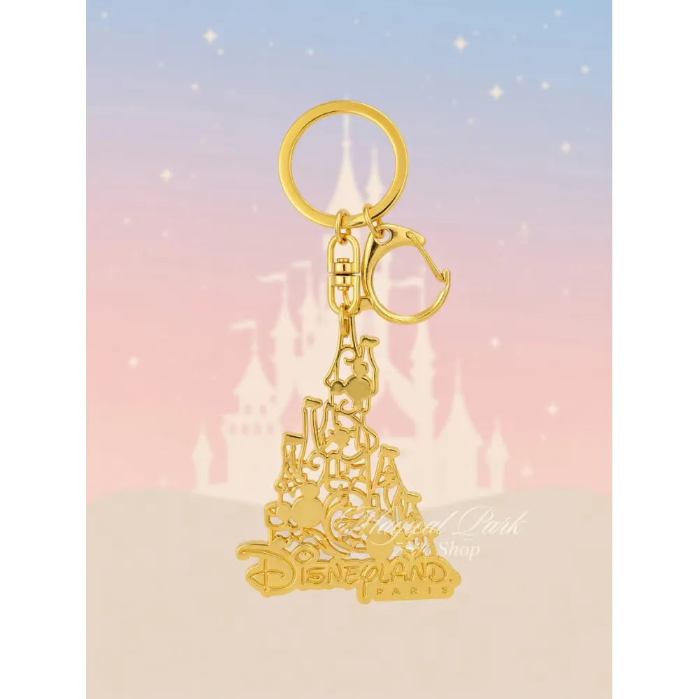 Schlüsselanhänger Schloss Disneyland Paris gold – Disney Collector