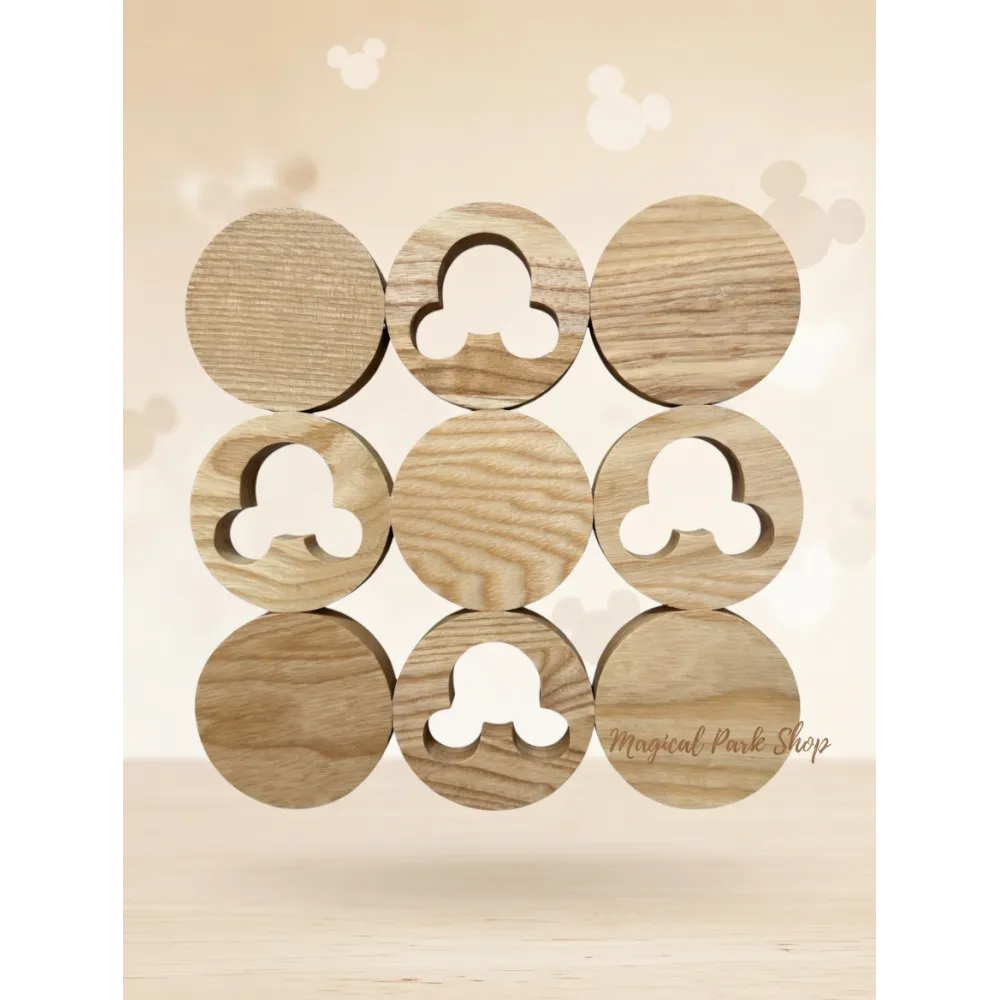 Mickey Haven Holz-Untersetzer – Disney Natürliches Design
