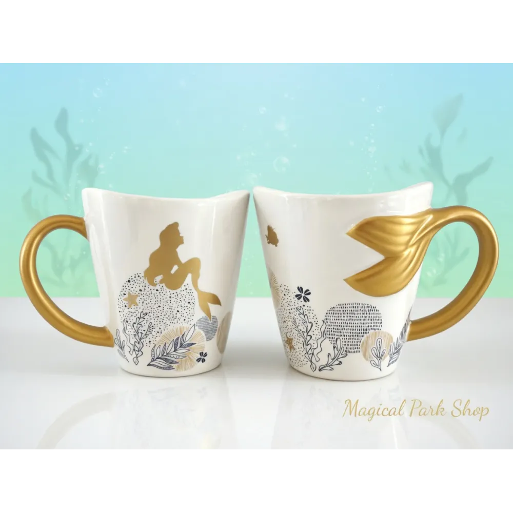 Ariel Becher weiß & gold – Disney Disneyland Paris