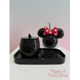 Minnie bathroom set – soap dispenser + pot + tray – Disneyland Paris
