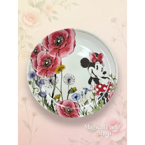 Plato Minnie amapola Disneyland Paris – plato Disney floral