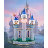 Leuchtender Disney Schneekugel Magisches Schloss mit Mickey Fantasia und Prinzessinnen