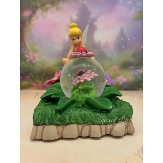 Snowglobe Disney Campanilla – Decoración floral con mariquita – Disneyland Paris