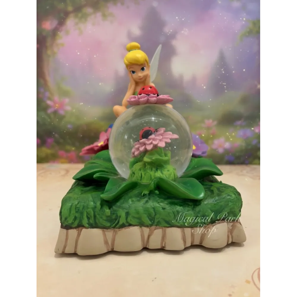 Disney Schneekugel Tinker Bell – Blumendekor mit Marienkäfer – Disneyland Paris