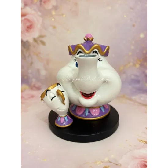 Figurines Disney La Belle et la Bête – Lumière, Big Ben, Samovar & Zip Disneyland Paris