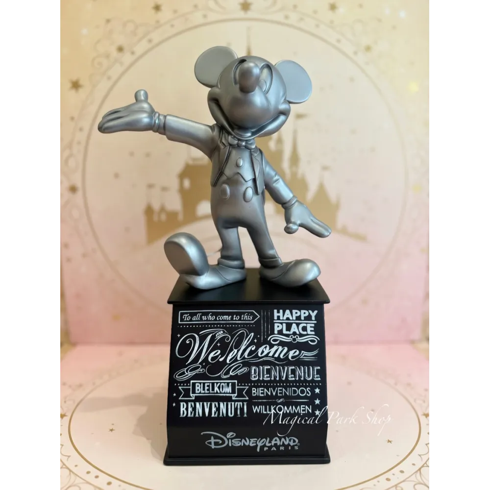 Mickey Welcome Figurine – Silver Edition Disneyland Paris