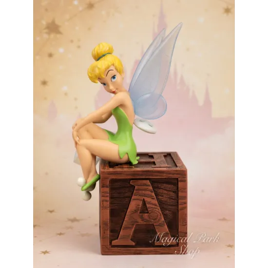 Tinker Bell figurine on glowing cube – Disney Tinker Bell fairy LED wings