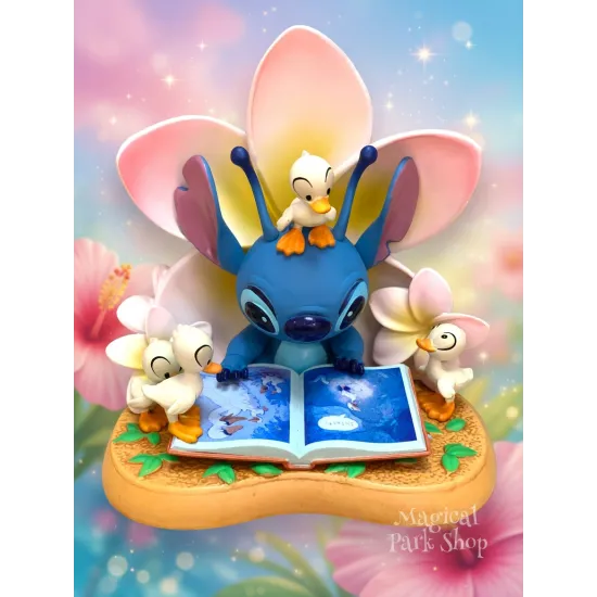 Stitch Enten-Küken und Tiare-Blüten Figur Disneyland Paris