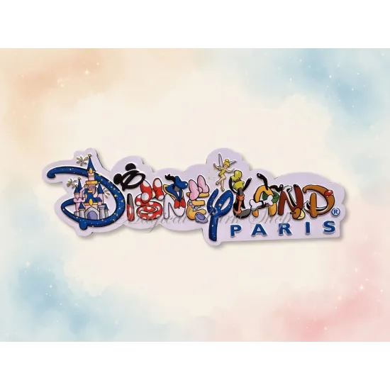 Colorful Disneyland Paris logo magnet – Disney park souvenir