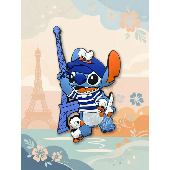 Stitch Paris Eiffel Tower Magnet – Disneyland Paris souvenir France