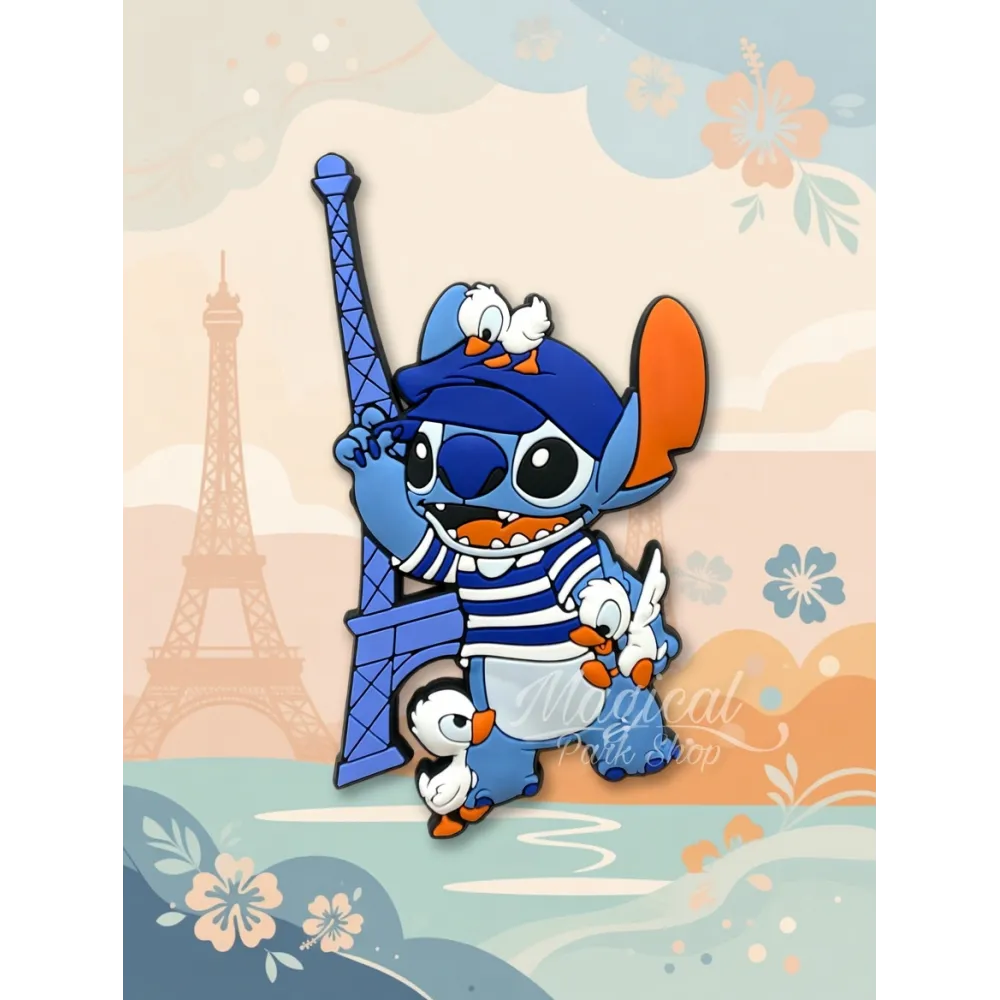 Stitch Paris Eiffel Tower Magnet – Disneyland Paris souvenir France