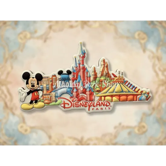 Disneyland Paris Magnet with Mickey – Disney Park Panorama