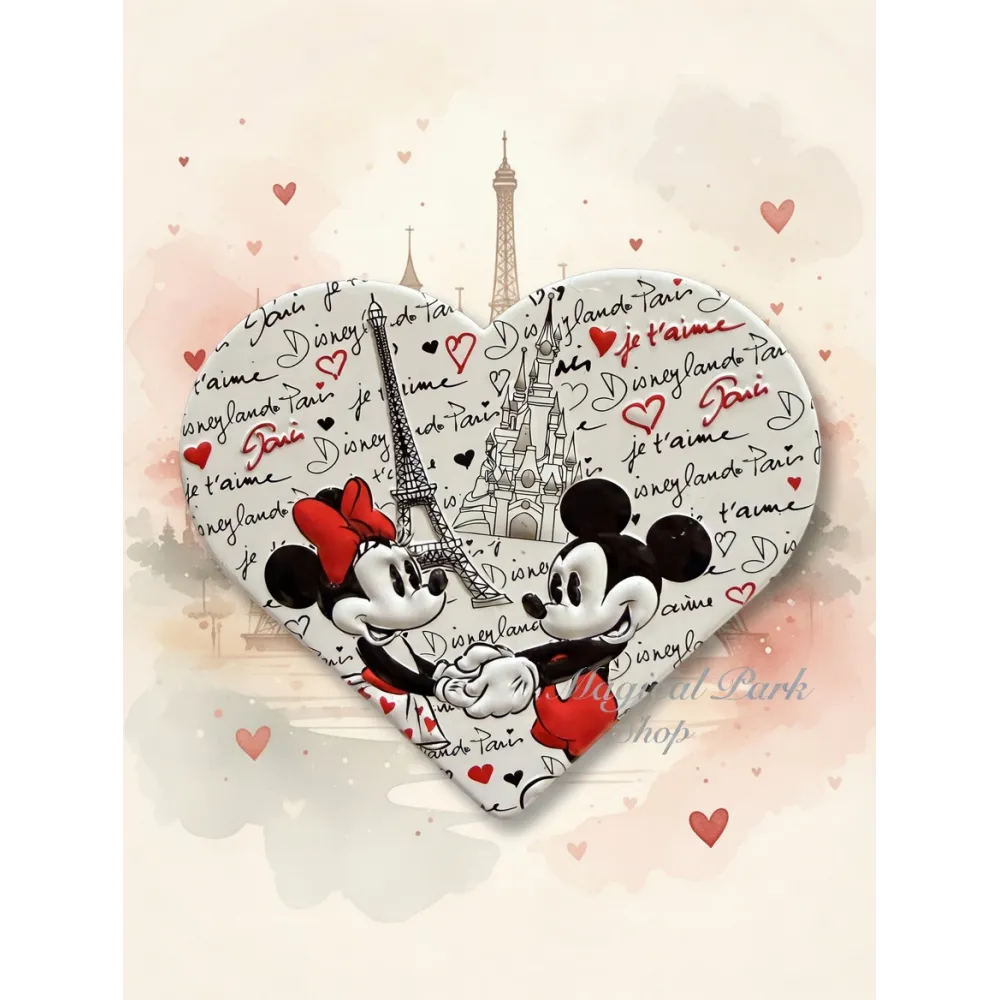 Mickey and Minnie Heart Magnet Disneyland Paris – Eiffel Tower