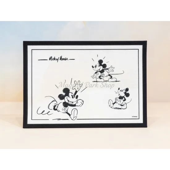 Juego de manteles individuales estilo cómic Mickey Mouse – Disney blanco y negro