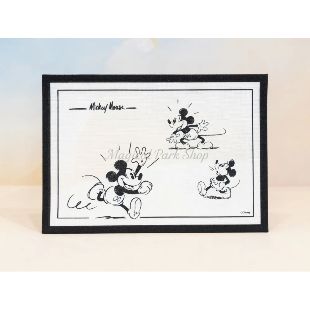 Juego de manteles individuales estilo cómic Mickey Mouse – Disney blanco y negro