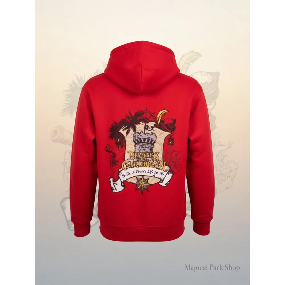 Rote Pirates-of-the-Caribbean-Jacke – Hoodie Disneyland Paris