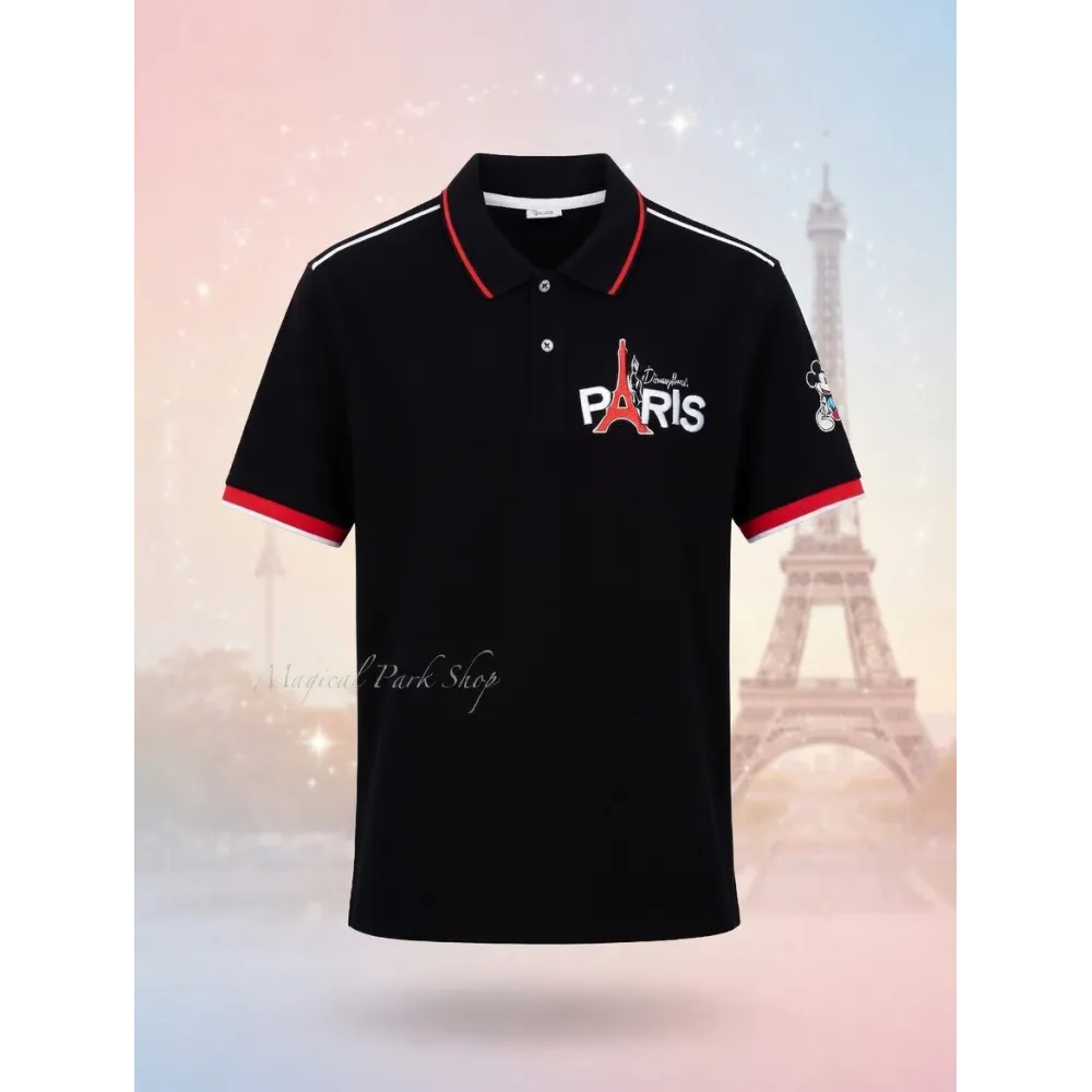 Disneyland Paris Mickey Polo – Elegantes schwarzes Polo Paris