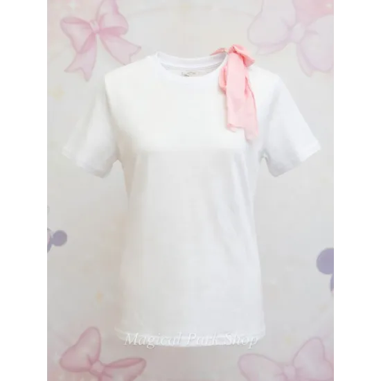 T-shirt DisneyBound Marie Adulte Disneyland Paris – Haut blanc avec nœud rose