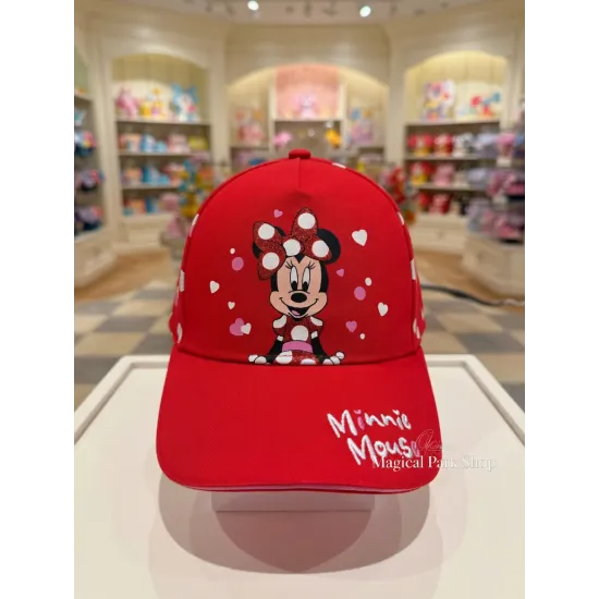 Gorra roja de Minnie Mouse – Gorra Disney de lunares