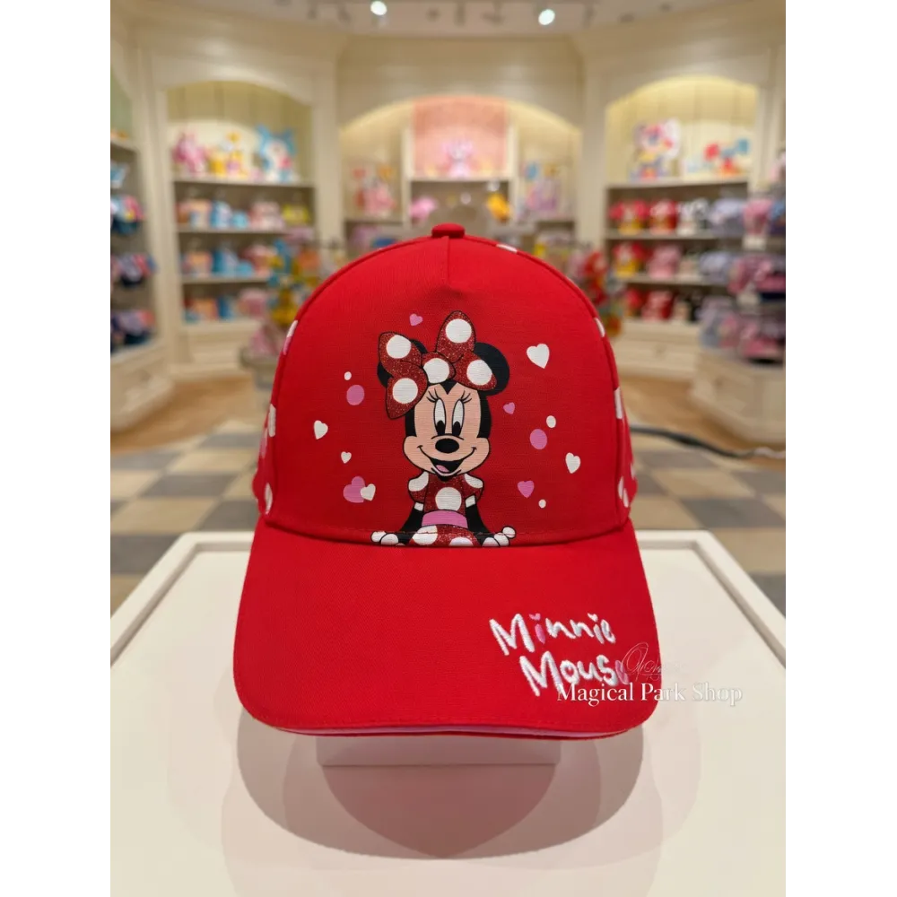 Gorra roja de Minnie Mouse – Gorra Disney de lunares