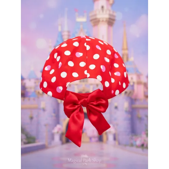 Gorra roja de Minnie Mouse – Gorra Disney de lunares