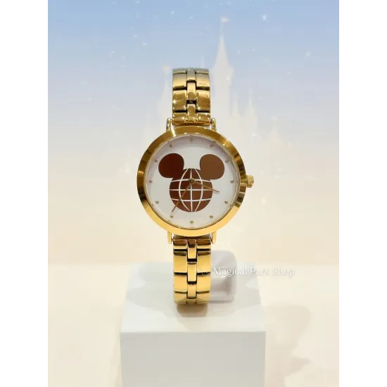 Disney Mickey Gold Watch – Metal Bracelet Disneyland Paris