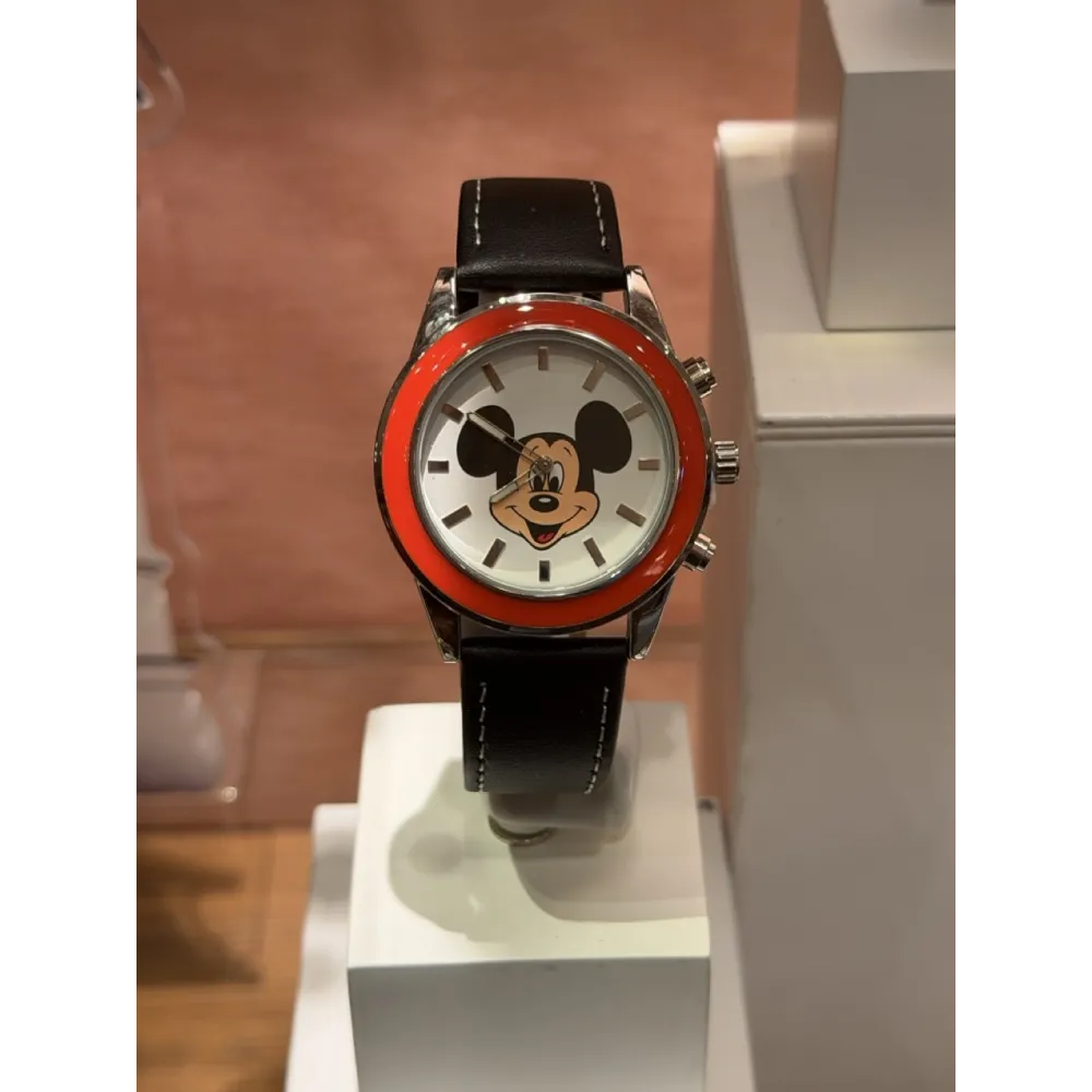 Montre Disney Mickey Classique – Noir & Rouge Disneyland Paris