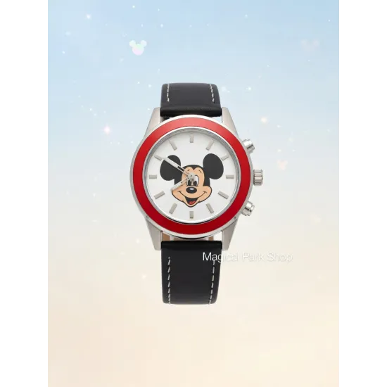 Reloj clásico Disney Mickey – Negro y rojo Disneyland Paris