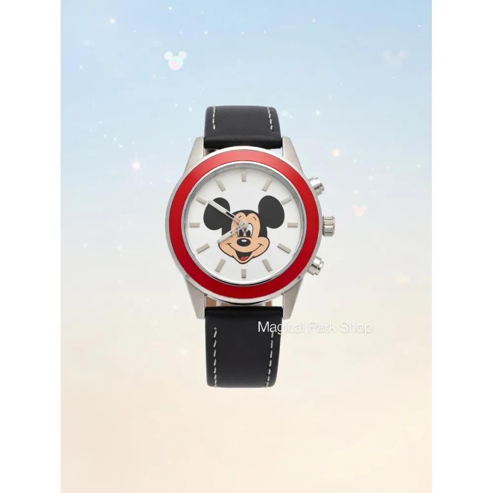 Reloj clásico Disney Mickey – Negro y rojo Disneyland Paris