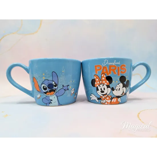 Disneyland Paris Stitch & Mickey Minnie Mug – Disney Souvenir Cup