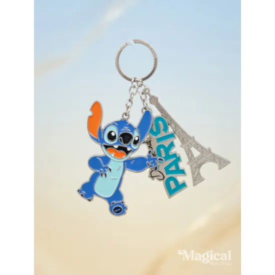 Porte-clé Stitch Paris tour Eiffel Disneyland Paris