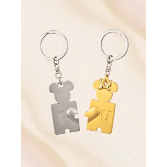 Llavero doble Disney Mickey Minnie – I Love You Disneyland Paris