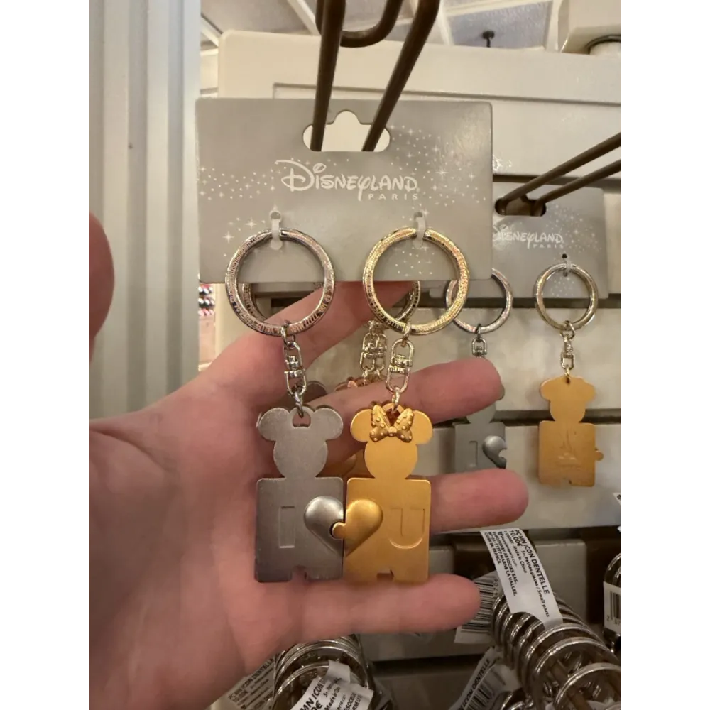 Porte-clés duo Disney Mickey Minnie – I Love You Disneyland Paris