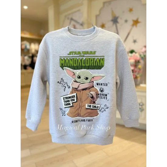 Sudadera infantil Grogu Mandalorian – Confort & estilo Star Wars Disneyland Paris