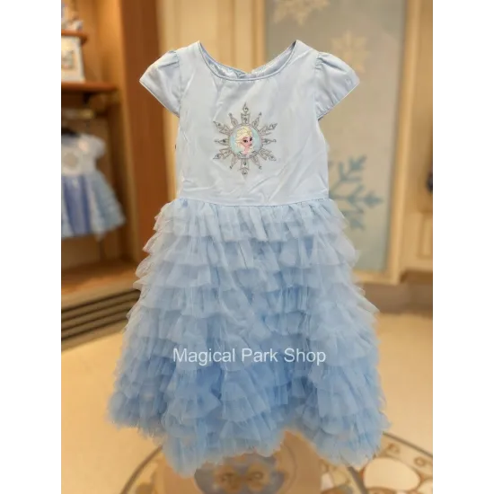 Girls' Elsa Dress Frozen blue princess Disneyland Paris