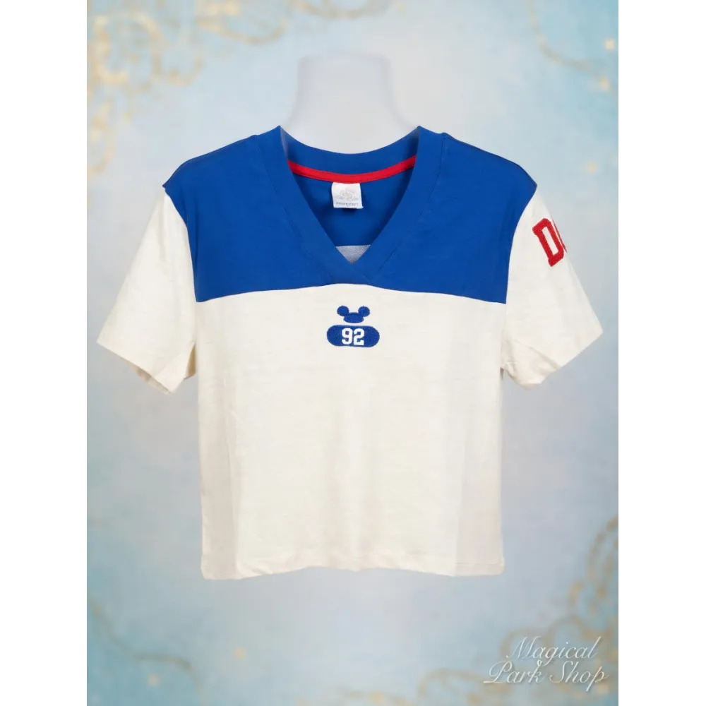 Camiseta crop para adulto Disney 92 – Estilo varsity Disneyland Paris