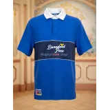 Polo Disney para adulto azul cuello blanco – Disneyland Paris sport chic