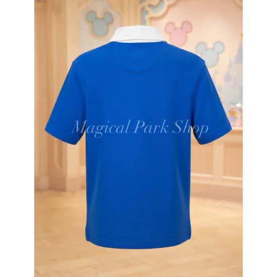 Polo Disney para adulto azul cuello blanco – Disneyland Paris sport chic