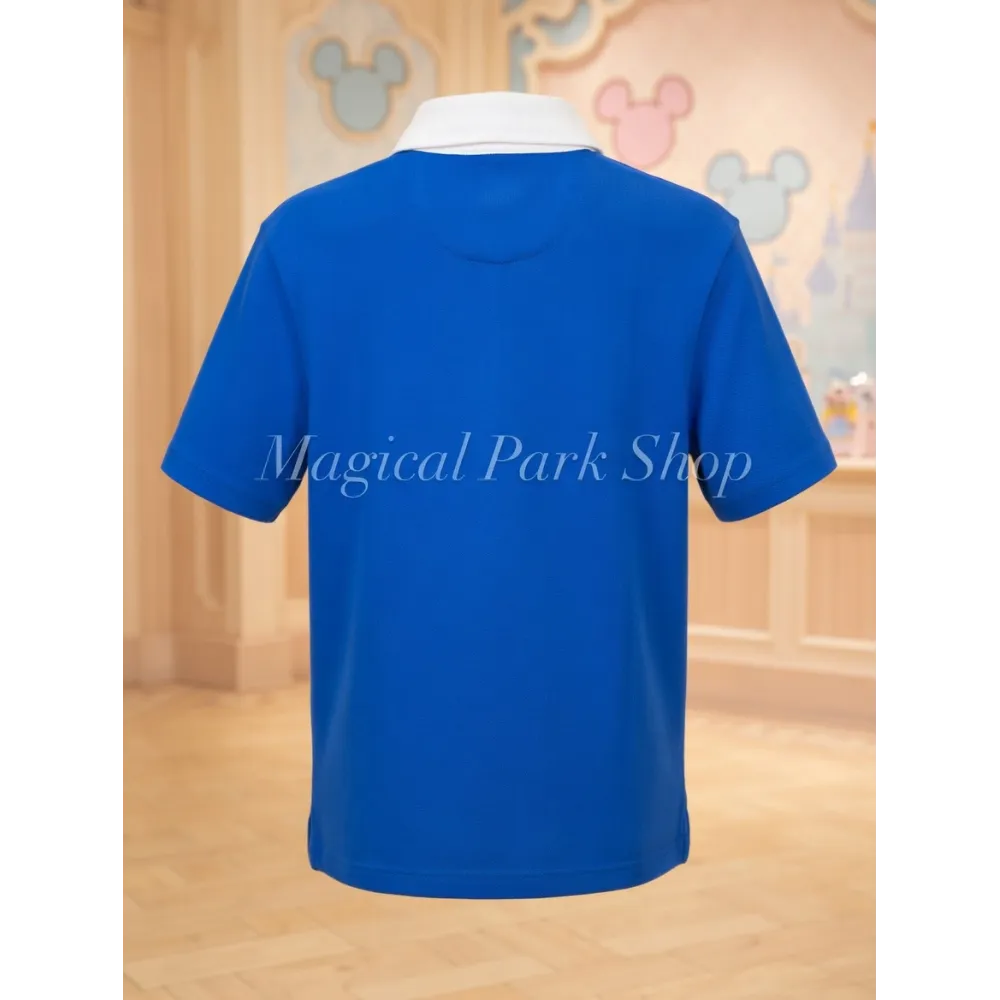 Disney adult polo blue white collar – Disneyland Paris sport chic