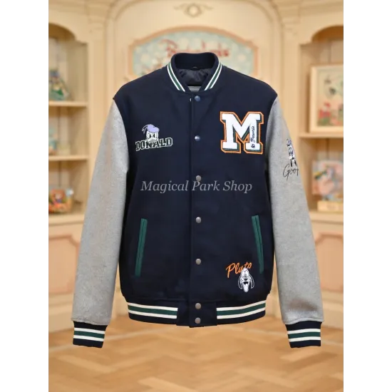Adult Disney Teddy Mickey & Friends blue varsity style – Disneyland Paris