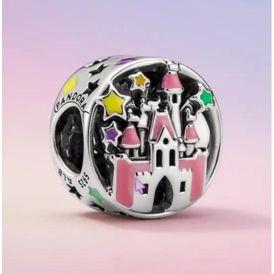 Pandora Disney Charm Schloss & Mickey-Ballons – Happy Place Silber Disneyland Paris