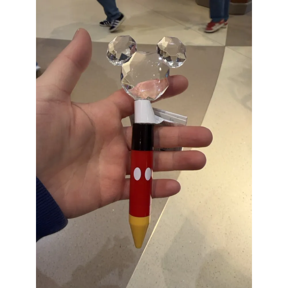 Stylo Disney Mickey et Minnie oreilles cristal lumineux Disneyland Paris