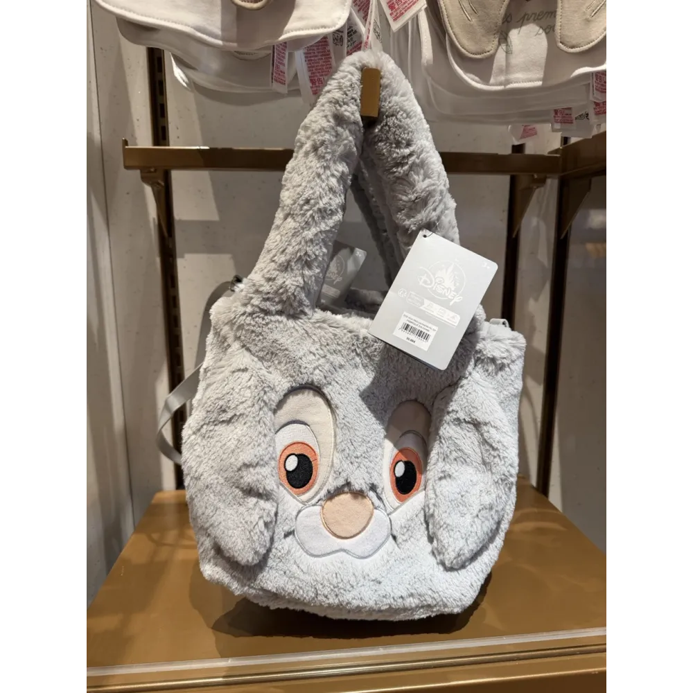 Panpan Disney plush grey ultra-soft tote bag Disneyland Paris