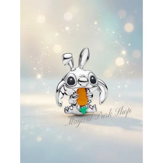 Charm Pandora Stitch lapin with carrot Disney