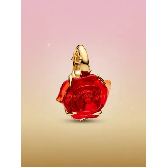 Charm Pandora Pendant Disney Beauty and the Beast Enchanted Rose